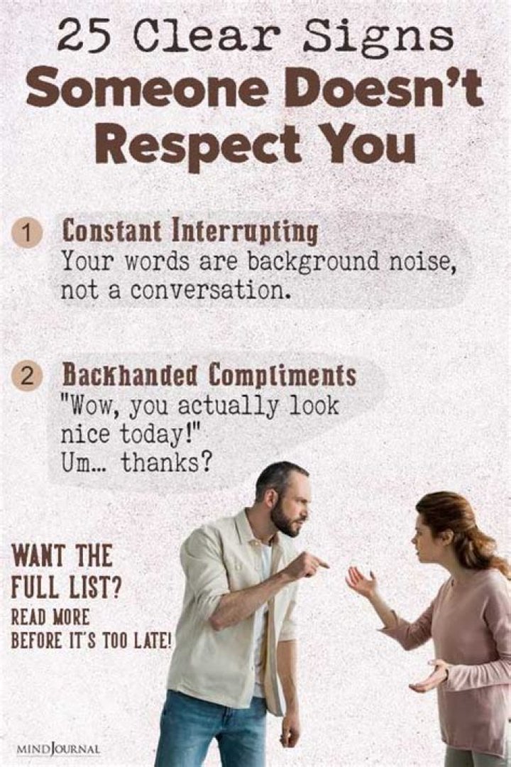 How do you deal with people who don't respect you?