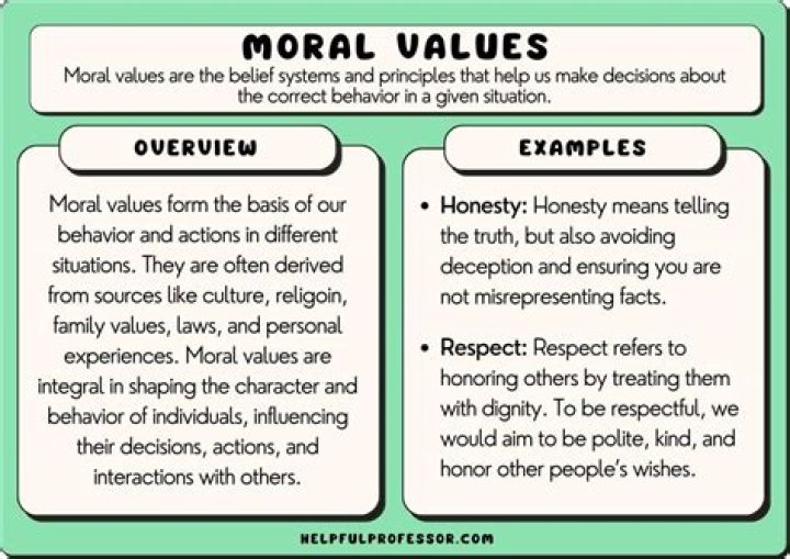 How does moral values help you become a better person?